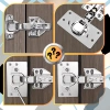 Set 12 placi reparatii balamale 4,5x9 cm pentru usi de mobila
