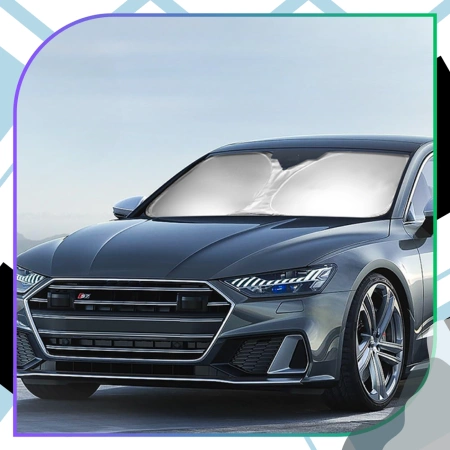 Parasolar pliabil pentru parbrizul mașinii.