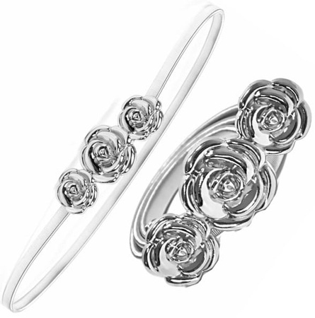 Curea metalica flexibila, arc, armura SNAKE, flori