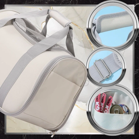 BAD&BAGS transport bej pentru geanta auto pentru caini mici
