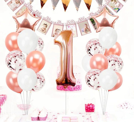Set de 10 baloane roz pentru ziua de nastere