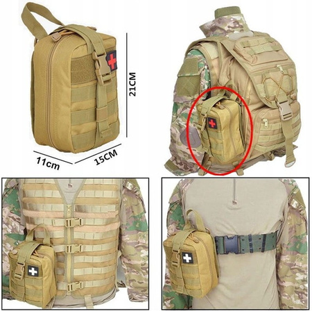 Trusa de prim ajutor MOLLE husă militară tactică de urgență