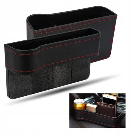 Organizator auto, suport de pahare din piele, telefon si chei