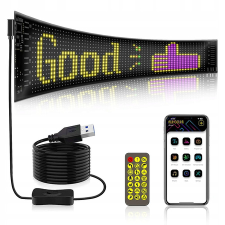Display color LED, pentru masina, Melex, Bluetooth, USB, proiect XXXL