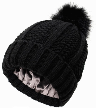 Palarie izolatoare de iarna de dama cu pompon