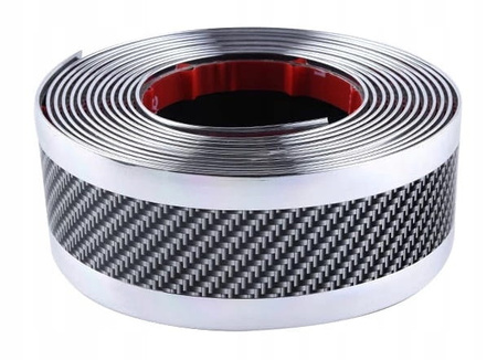 Extensie universala bara de protectie 5cm 1m, alb carbon pentru tuning