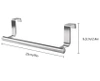 Hangers 2pc pentru bucătărie dulap baie ușă prosop feroviar argint