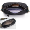 Elegant negru piele geanta de umăr doamnelor postbag