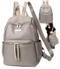 Rucsac de dama gri, rucsac urban, elegant, incapator
