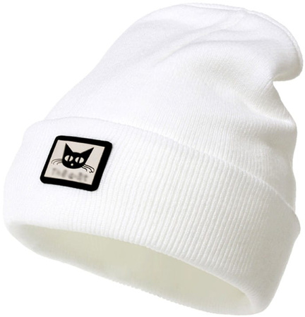 Căciulă de pisică beanie cu dungi calde pentru femei