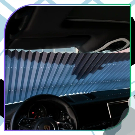 Rulou de protecție solară, jaluzea pentru parbrizul mașinii.