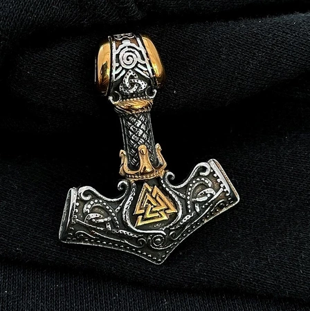 Colier bărbătesc Hammer of THOR MJOLNIR, oțel