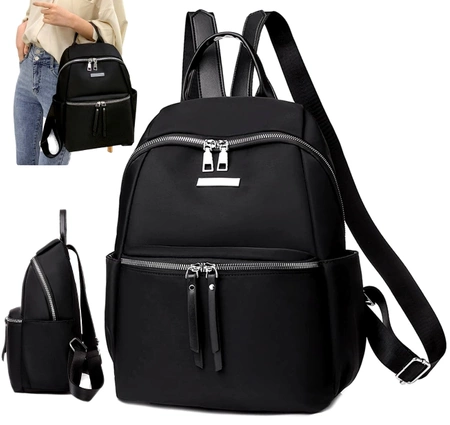 Rucsac de dama neagra, rucsac urban, elegant, incapator