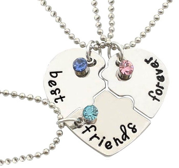 Colier 3in1 Heart Friendship pentru prieteni