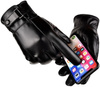 Manusi barbati piele touch, negre, elegante, izolate