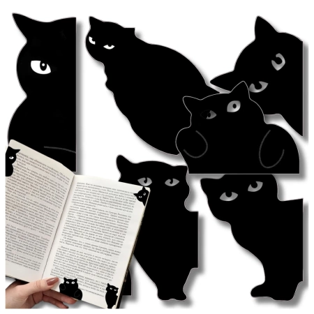 Set de 6 piese marcaj magnetic pisica neagra