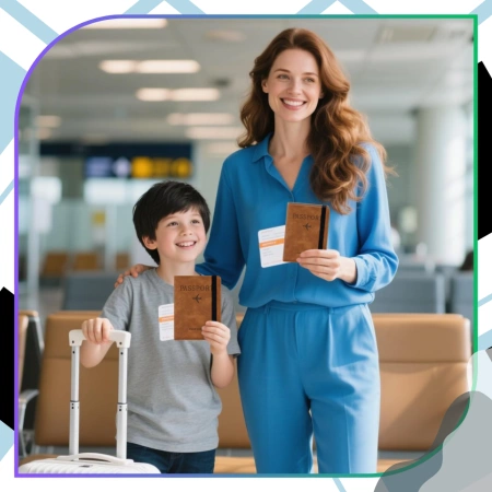 Set de călătorie maro Husă și pandantiv pentru pașaport