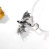 Broșă elegantă cu dragon albastru cu zirconi