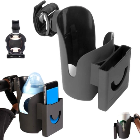 Suport telefon 2in1, pahar pentru sticla, carucior de bicicleta