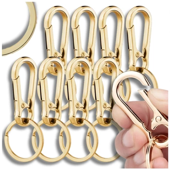 Breloc metalic cu cârlig breloc auriu 8 buc.