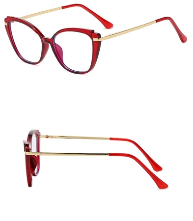 Ochelari clari eleganti cu antireflex, rosie pisica