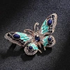 Broșă retro colorată fluture pin cu zirconi