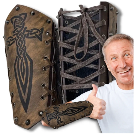 Bratara protectoare din piele. Bratara medievala 1 buc