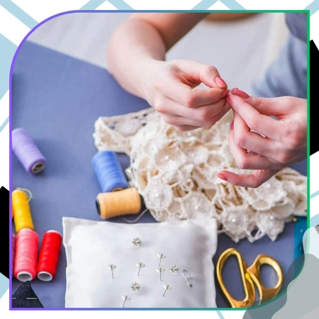 Ace de croitorie, ace decorative cu cap diamantat, 52mm, set de 100 bucăți