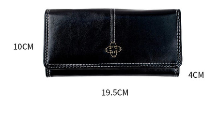 Portofel de dama mare, elegant, din piele neagra
