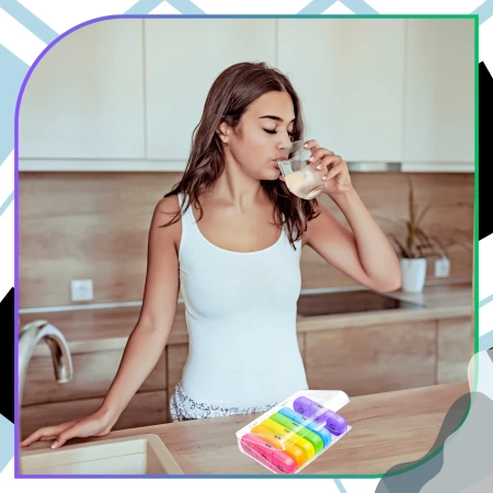 Cutie organizator colorat pentru medicamente 7 zile 3 momente ale zilei recipient casetă