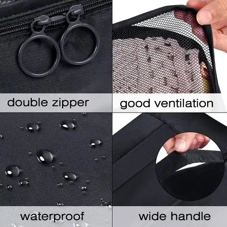 Set de călătorie de 8 organizatoare de valize impermeabile, negru