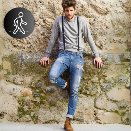 Bretele rezistente pentru pantaloni pentru bărbați de culoare neagră