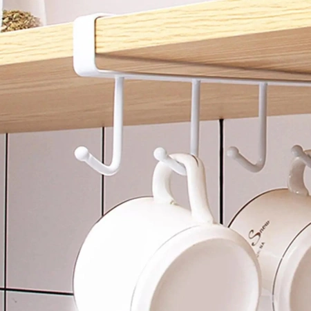 Cârlige 6pcs sub dulap suport ustensile de bucătărie rack
