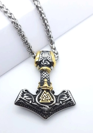 Colier bărbătesc Hammer of THOR MJOLNIR, oțel