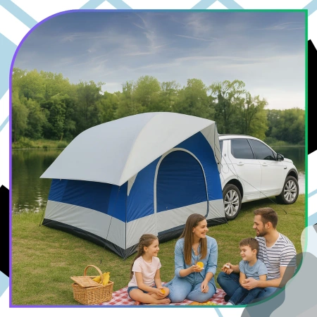 Cort mașină spate impermeabil pentru 4 persoane 250x250x200 cm