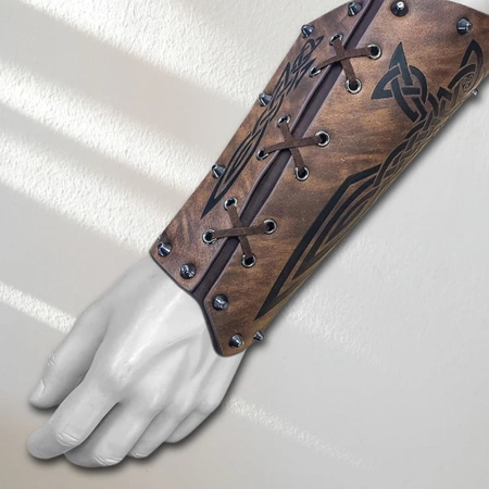 Bratara protectoare din piele. Bratara medievala 1 buc