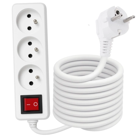 Prelungitor 3 prize GRUNDIG 1,5 m cu întrerupător