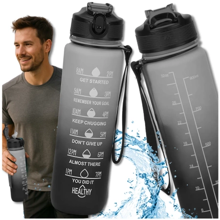Sticla sport TRESSARI de 1000 ml, sticla solida Tritan fara BPA