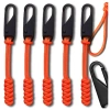 Set pandantive din metal portocaliu, 5 piese, sfoară pentru glisoare cu fermoar