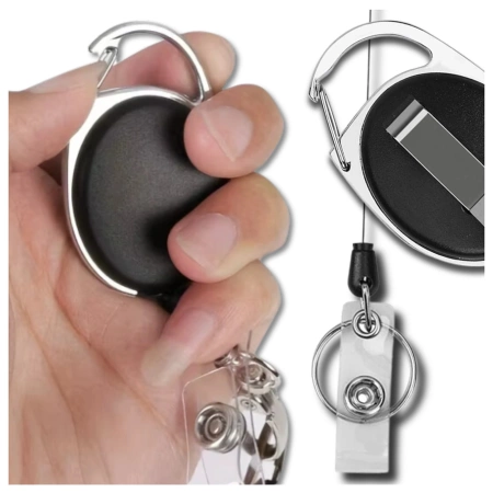 Retractor frânghie retractabilă Breloc cu cârlig de exterior rezistent 68cm