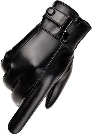 Manusi barbati piele touch, negre, elegante, izolate