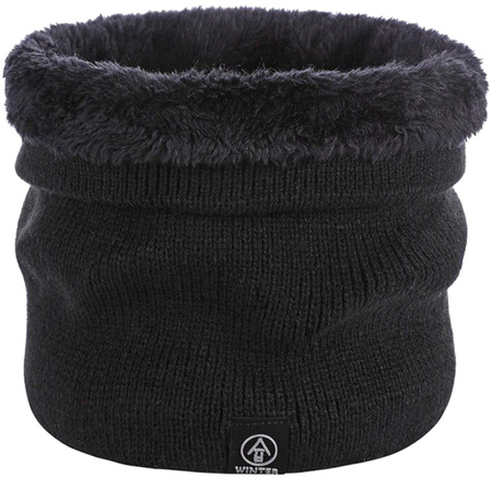 Eșarfă de iarnă izolată, neagră