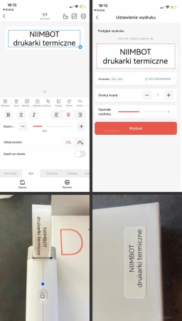 Mașină de etichetat pentru imprimantă termică NIIMBOT D101 Versiune PL