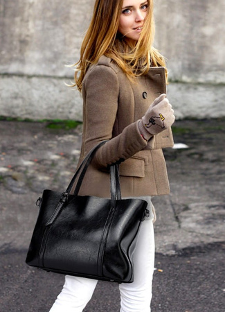 Geantă mare din piele pentru femei, încăpătoare, A4