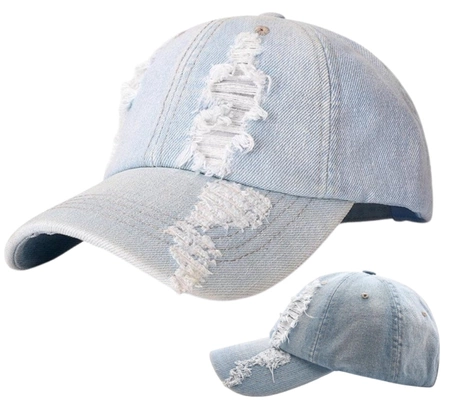 Baseball cap denim cu frecat all-rounder