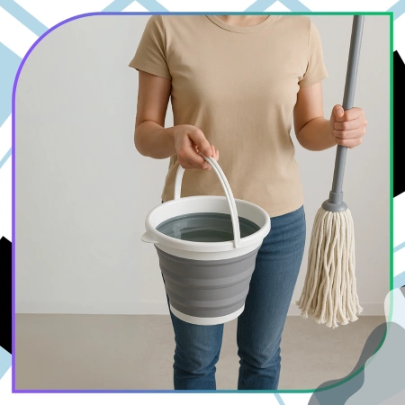 Găleată din silicon Găleată compactă pliabilă de 10 l