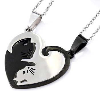 Colier prietenie pisici Oțel chirurgical BEST FRIENDS