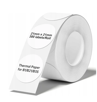 NIIMBOT Etichete Termice 21x21mm rotunde albe 300 buc