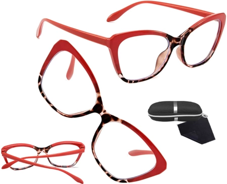 Ochelari eleganti roz clari cu antireflex pentru pisici