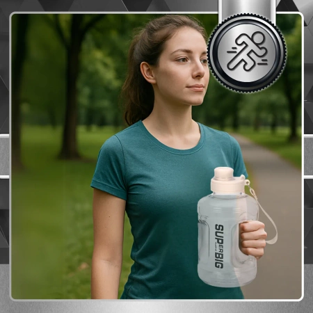 Sticla TRESSARI, sticla sport pentru sala, 1600ml BPA FREE, pentru apa TRITAN